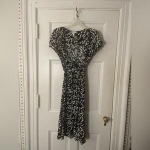 Leith Black and White Wrap Dress